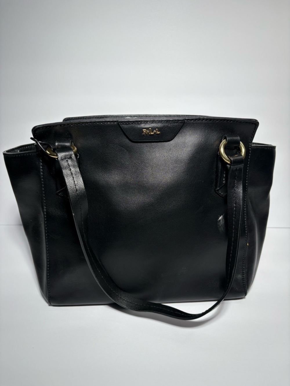 Ralph Lauren Tate Modern Satchel, Black